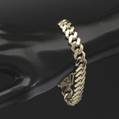 9ct Yellow Cuban Bracelet 8" 10.5mm - Image 3