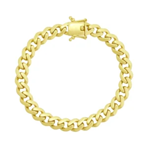 9ct Yellow Cuban Bracelet 7&#8243; 7.5mm