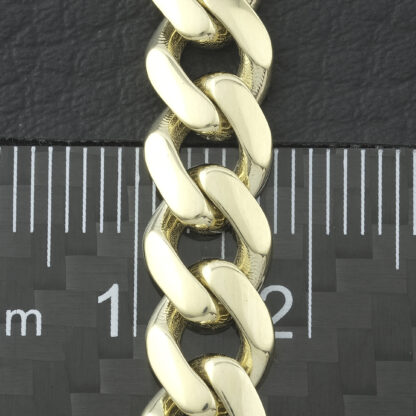 9ct Yellow Cuban Bracelet 7" 7.5mm - Image 2