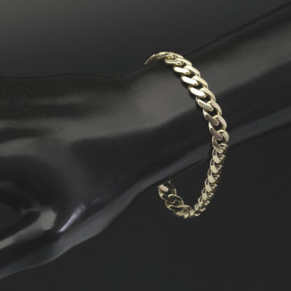 9ct Yellow Cuban Bracelet 7" 7.5mm - Image 3