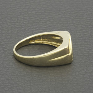9ct Yellow Gold 0.15ct Diamond Signet Ring