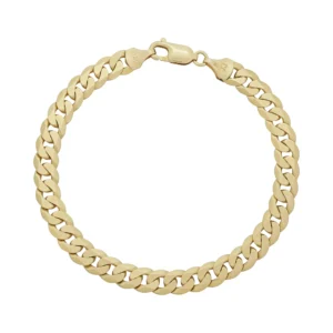 9ct Yellow Gold Curb Bracelet 8&#8243; 7mm