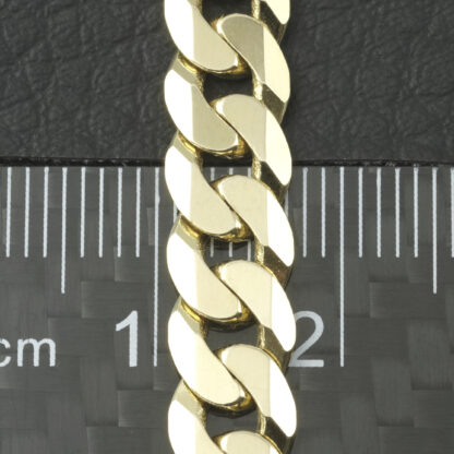 9ct Yellow Gold Curb Bracelet 8" 7mm - Image 2