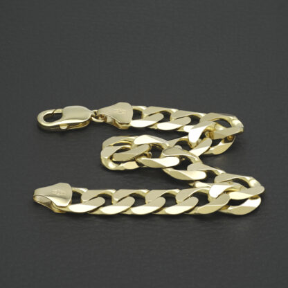 9ct Yellow Gold Curb Bracelet 8.5" 11.5mm - Image 4