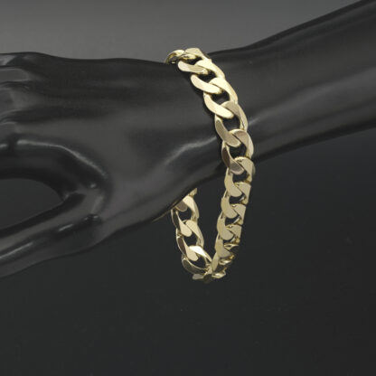 9ct Yellow Gold Curb Bracelet 8.5" 11.5mm - Image 3