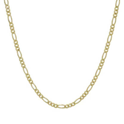 9ct Yellow Gold Figaro Chain 18" 3mm