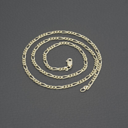 9ct Yellow Gold Figaro Chain 18" 3mm - Image 2