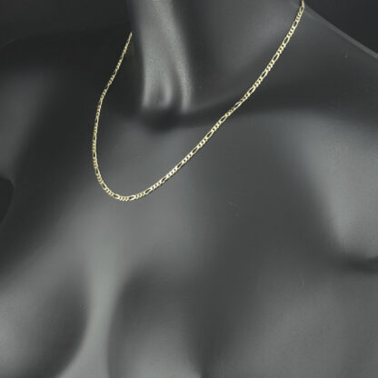 9ct Yellow Gold Figaro Chain 18" 3mm - Image 3