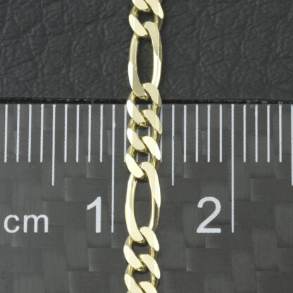 9ct Yellow Gold Figaro Chain 18" 3mm - Image 4