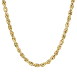 9ct Yellow Gold Rope Chain 23″ 4.5mm