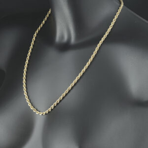 9ct Yellow Gold Rope Chain 23″ 4.5mm