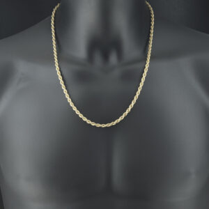 9ct Yellow Gold Rope Chain 23″ 4.5mm