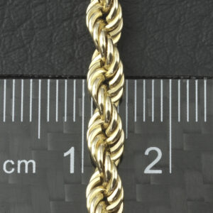 9ct Yellow Gold Rope Chain 23″ 4.5mm