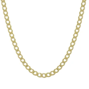 9ct Yellow Gold Curb Chain 16&#8243; 4.5mm