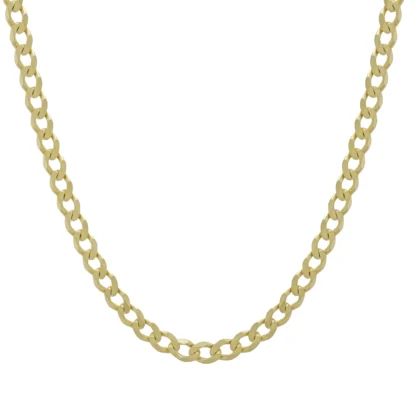 9ct Yellow Gold Curb Chain 16" 4.5mm