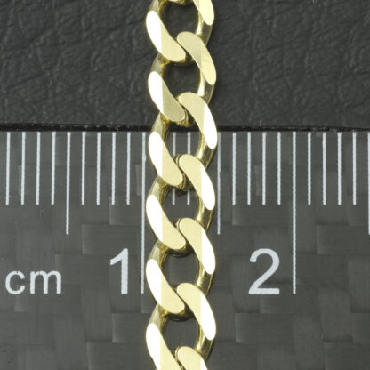 9ct Yellow Gold Curb Chain 16" 4.5mm - Image 3