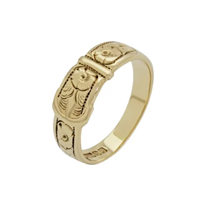 9ct Yellow Gold Buckle Ring