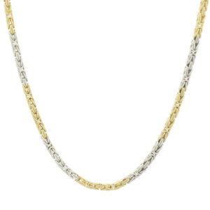 14ct Yellow &#038; White Gold King Chain 22&#8243; 2.5mm