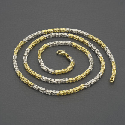 14ct Yellow & White Gold King Chain 22" 2.5mm - Image 2