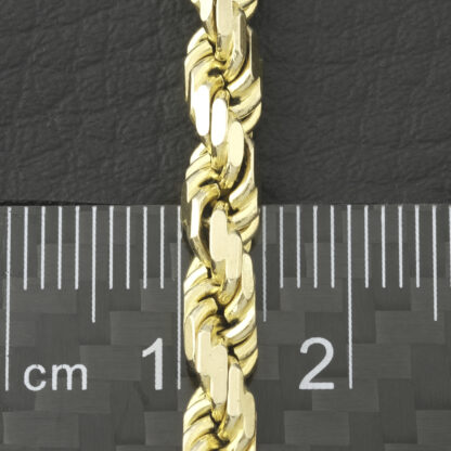 14ct Yellow Gold Rope Bracelet 9" 4.5mm - Image 2