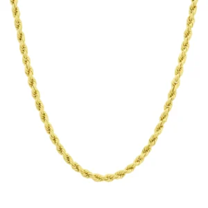 14ct Yellow Gold Rope Chain 22&#8243; 3.5mm