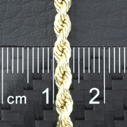 14ct Yellow Gold Rope Chain 22" 3.5mm - Image 4