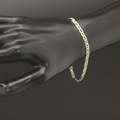 14ct Yellow Gold Marina Bracelet 7.5" 4mm - Image 3