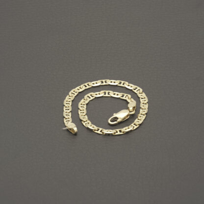 14ct Yellow Gold Marina Bracelet 7.5" 4mm - Image 4