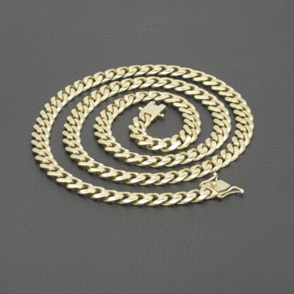 9ct Yellow Gold Cuban Chain 26" 7.5mm - Image 2
