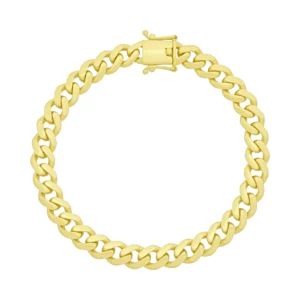 9ct Yellow Gold Cuban Bracelet 7.5&#8243; 7.5mm