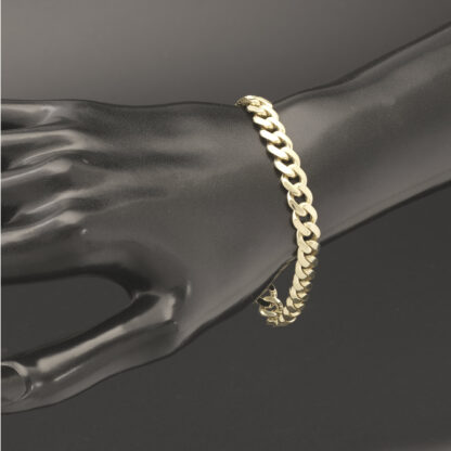 9ct Yellow Gold Cuban Bracelet 7.5" 7.5mm - Image 4