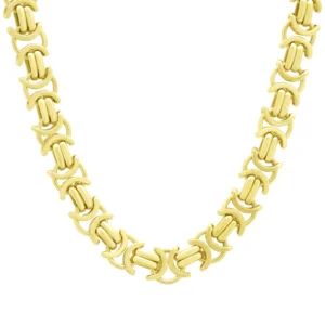 9ct Yellow Gold Byzantine Chain 24&#8243; 10mm