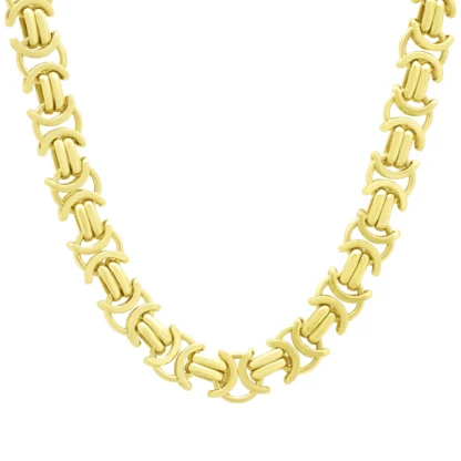 9ct Yellow Gold Byzantine Chain 24" 10mm
