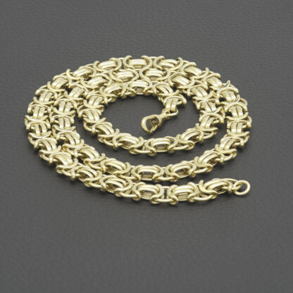 9ct Yellow Gold Byzantine Chain 24" 10mm - Image 2
