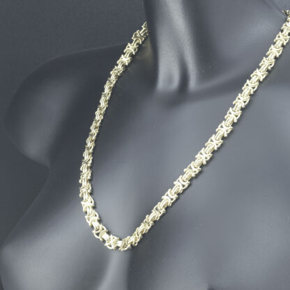 9ct Yellow Gold Byzantine Chain 24" 10mm - Image 4