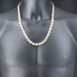 9ct Yellow Gold Byzantine Chain 24″ 10mm