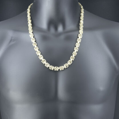 9ct Yellow Gold Byzantine Chain 24" 10mm - Image 3