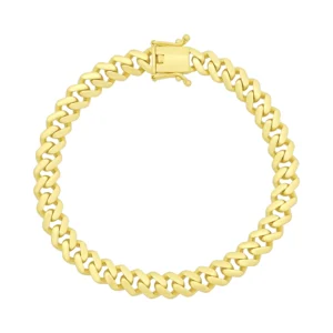 9ct Yellow Gold Cuban Bracelet 7&#8243; 7.5mm