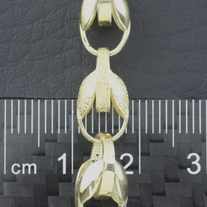 9ct Yellow Gold Tulip Chain 20" 7.5mm - Image 3