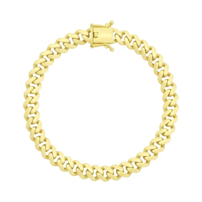 9ct Yellow Gold Cuban Bracelet 8" 7.5mm
