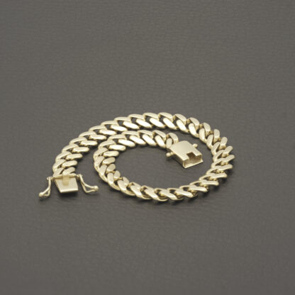 9ct Yellow Gold Cuban Bracelet 7" 7.5mm - Image 4