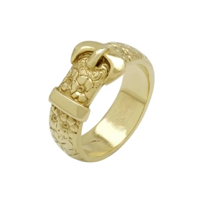 9ct Yellow Gold Buckle Ring