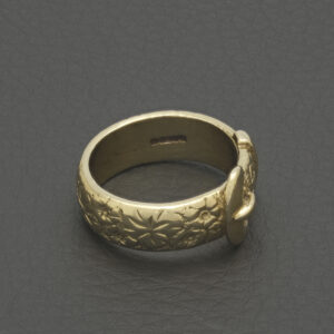 9ct Yellow Gold Buckle Ring