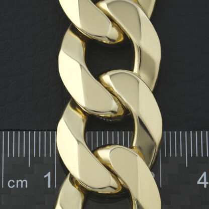 9ct Yellow Gold Curb Bracelet 9" 20mm - Image 3