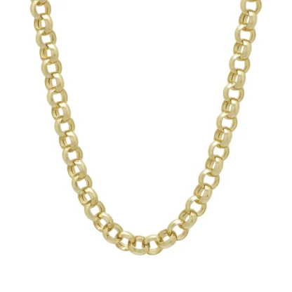 9ct Yellow Gold Belcher Chain 24" 8mm