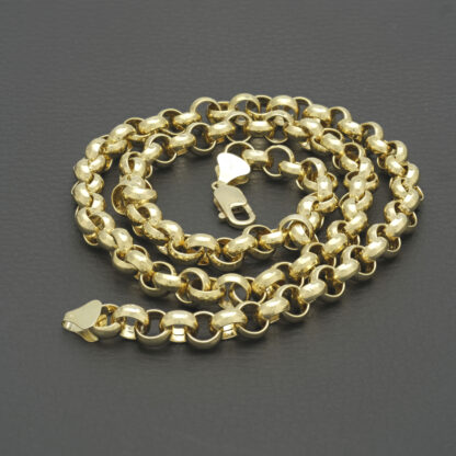 9ct Yellow Gold Belcher Chain 24" 8mm - Image 3