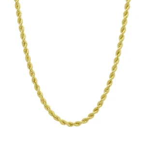 9ct Yellow Gold Rope Chain 20&#8243; 4mm