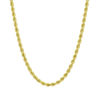 9ct Yellow Gold Rope Chain 20" 4mm