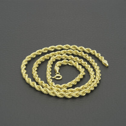 9ct Yellow Gold Rope Chain 20" 4mm - Image 3