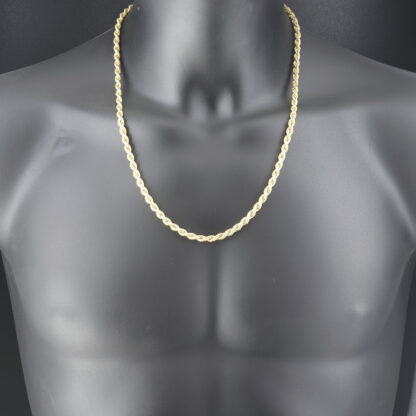 9ct Yellow Gold Rope Chain 24" 5mm - Image 4